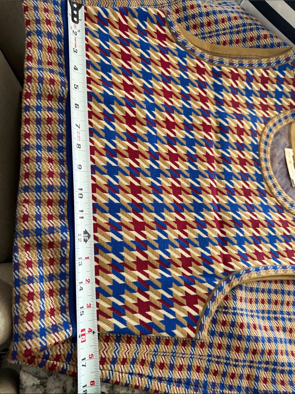 NWOT Tory Burch Houndstooth Dress L - Picture 6 of 7